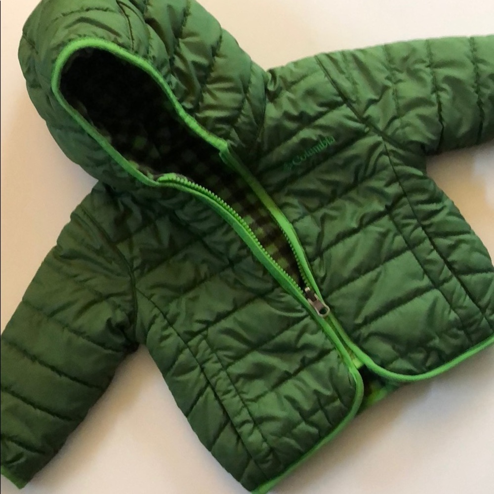 Reversible warm Columbia jacket. 6-12 months